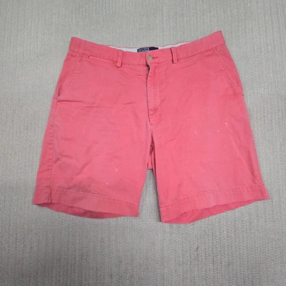 Polo‎ Ralph Lauren Prospect Shorts Mens 36 Pink Chino 8 Inseam Cotton Preppy